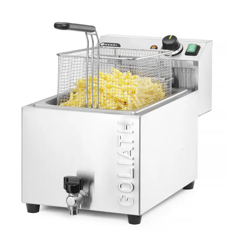 Friteuse XL avec robinet de vidange HENDI GOLIATH, 10L, 300x585x(H)392mm | HENDI 209431