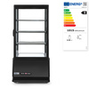 Vitrine réfrigérée 78 l, noire, LED, dégivrage automatique | HENDI 233658