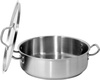 Casserole basse en acier inoxydable - cap. 11,2 l avec couvercle | YATO YG-00055