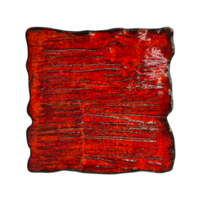Assiette plate rectangulaire Moku rubis 30 x 30 cm | KERA CERAMIKA16.5/C.RUB