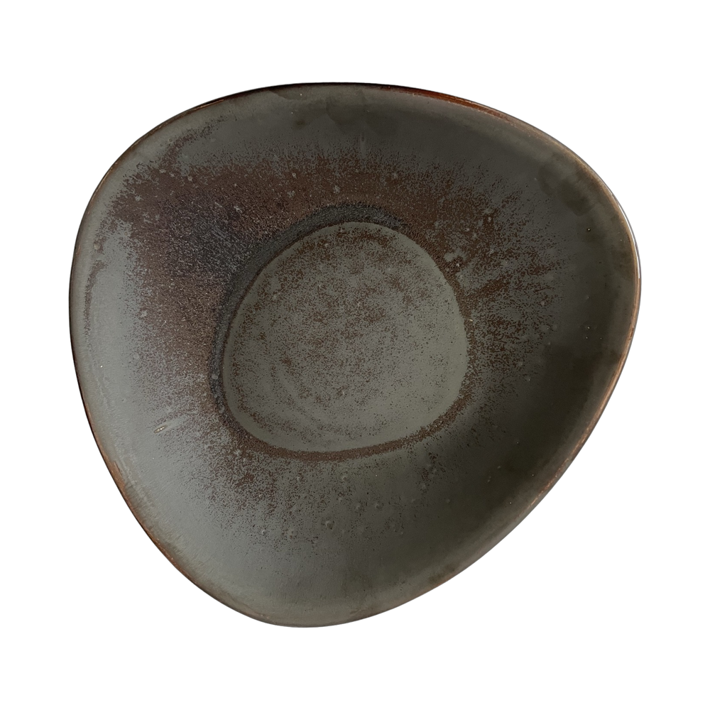 Assiette creuse Delta Cristall hématite 27 cm | KERA CERAMIKA 15.6/C.HEM