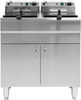 Friteuse électrique à 2 cuves avec armoire et robinets de vidange 2x11,5 L | YATO YG-04638