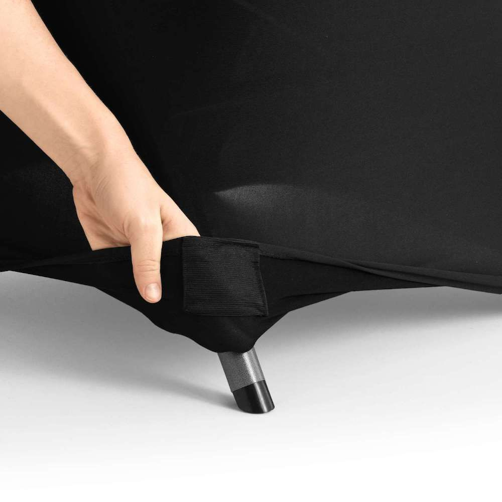 Housse pour table de réception 183 x 76 cm noire | FORGAST FG03816