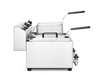 Friteuse électrique à 2 cuves avec robinet de vidange, 2x8 L, 2x3,5 kW | HENDI 209301