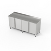 Table de travail en acier inoxydable avec 2 placards 250x70x85 cm | FORGAST