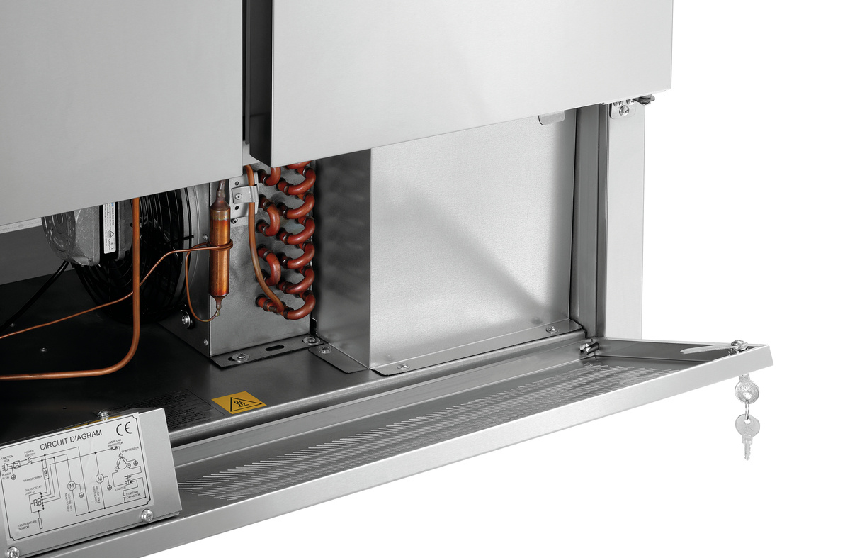 Table réfrigérée à salade 2 portes avec groupe logé en bas 900T2GL | BASTSCHER 200575