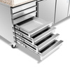 Table réfrigéré à pizza 2-portes avec tiroirs 428 l | FORGAST FG07204