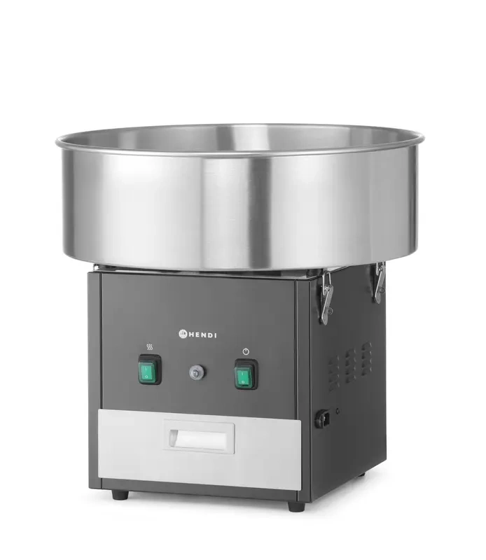 Machine à barbe à papa sans couvercle, couleur noire, 220-240V/1130W, 52x52x(H)50,3 cm | HENDI 282816