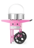 Appareil à barbe à papa avec chariot, HENDI, Rose pastel, 220-240V/1130W, 94,8x52x(H)91,4 cm | HENDI 282809