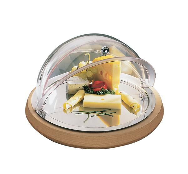 Couvercle ROLLTOP pour plateau TOP FRESH RUND, poignée chromée, 23x24x40,5 cm | APS 18388