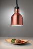 Lampe de maintien au chaud des plats suspendue cylindrique, couleur cuivre, 17,5 cm, 0,25 kW | HENDI 273890
