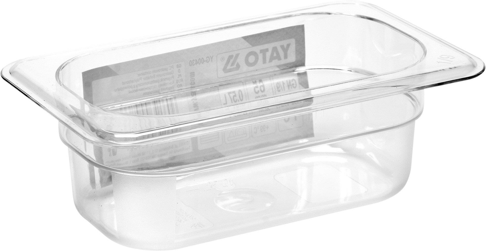 Récipient GN 1/9 prof. 6,5 cm en polycarbonate | YATO YG-00430