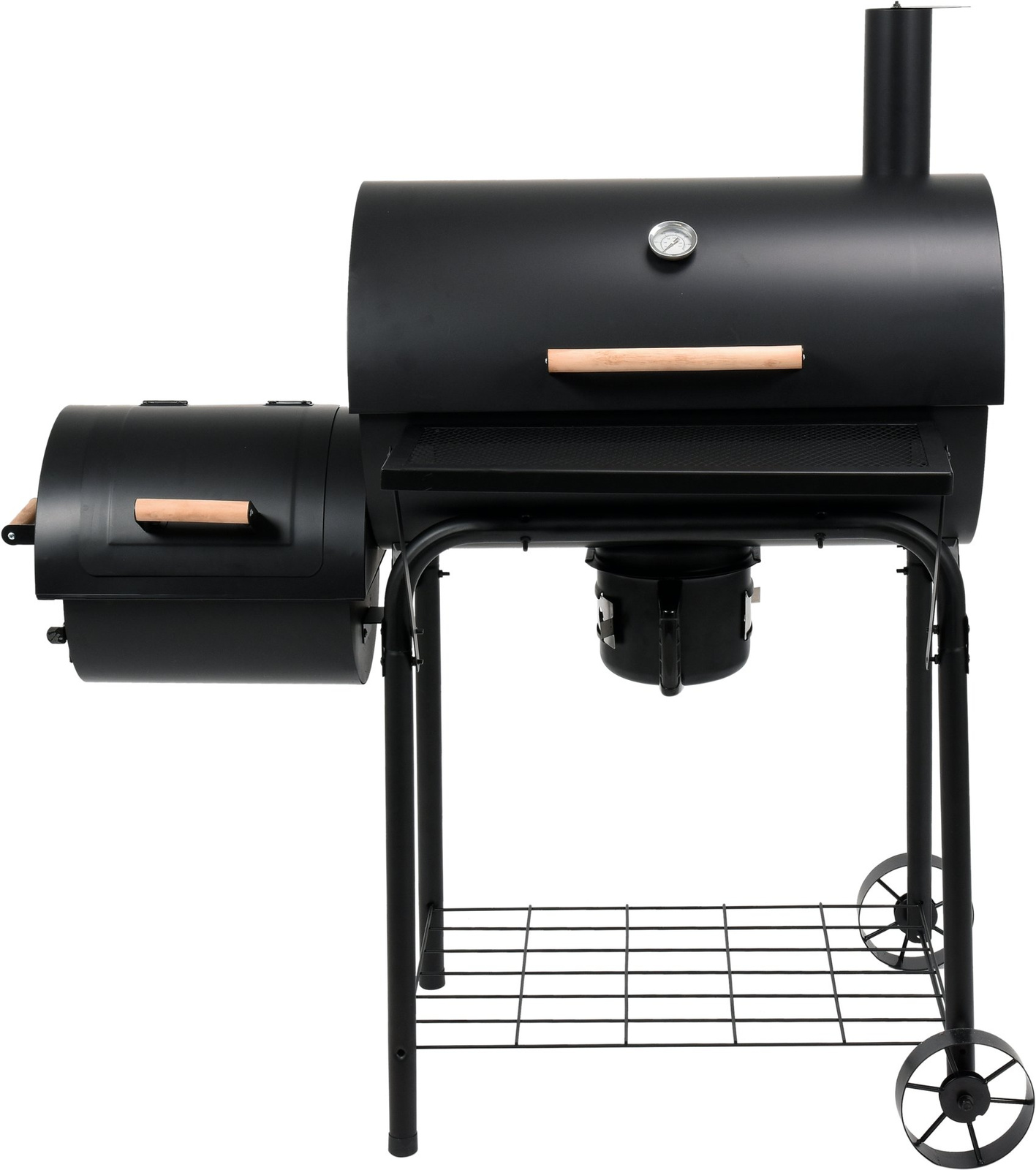 Gril au charbon XXL avec fumoir, grille 64x37 cm | LUND 99587