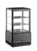 Vitrine réfrigérée 58 l, noire, LED, dégivrage automatique | HENDI 233627