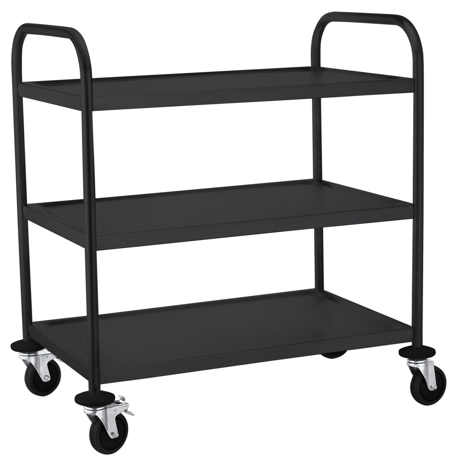 Chariot de service noir à 3 étagères | Hendi 811320