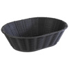 Corbeille à pain ou à fruits, WICKER LOOK, ovale, noire, 23x17x6.5 cm | APS 40216