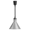 Lampe chauffante pour plats argentée, conique, 0,25 kW, réglage de hauteur 60-180 cm | FORGAST FG03345