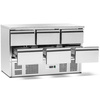 Table réfrigéré 6 tiroirs, 400 l, avec groupe froid inférieur | FORGAST FG07009