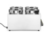 Bain-marie Thermosystem 4, 16 l, 4 compartiments, acier inoxydable | HENDI 201466