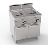 Friteuse à gaz à deux cuves 2 x 13 l 23 kW avec soubassement fermé | TECNOINOX 713131