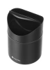 Mini-poubelle de table avec couvercle basculant, 1,2 L, noir Ø 12 x H 16,5 cm | HENDI 440773