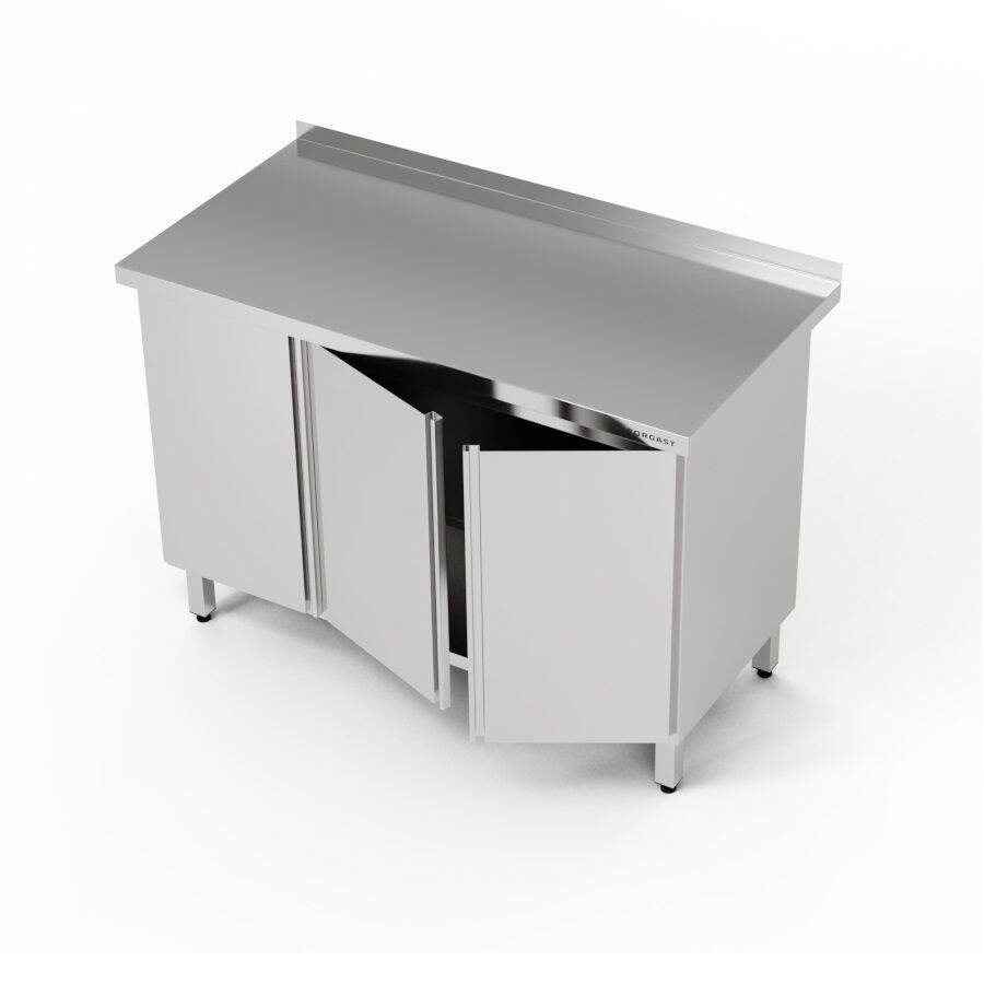 Table de travail inox 3 portes 120x60x85 cm | FORGAST