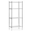 Étagère de stockage en acier chromé, 4 étagères, 61x45,5x180 cm pliable | FORGAST FG15131