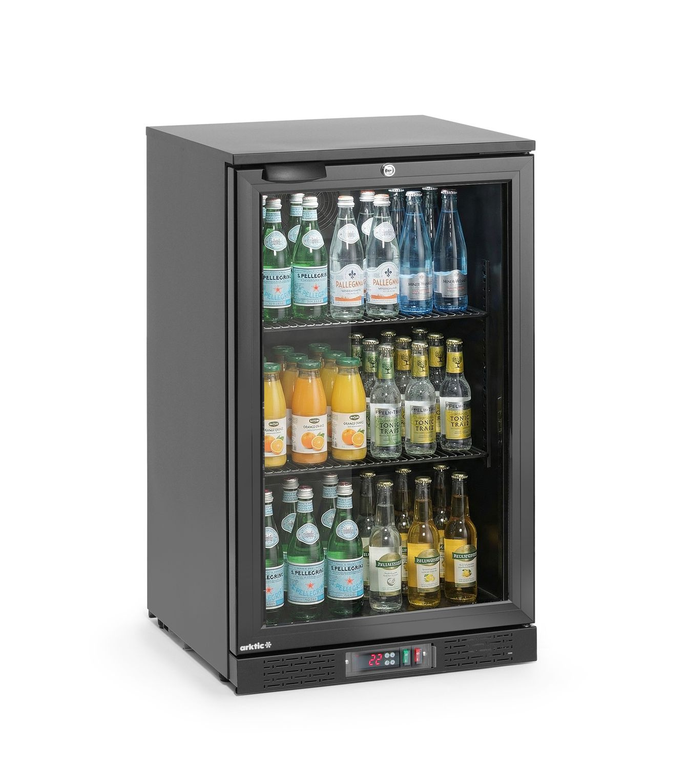 Réfrigérateur de bar pour boissons 86 l, acier laqué, dégivrage automatique | ARKTIC 236871