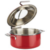 Ensemble avec casserole pour chauffe-plat à induction, couleur rouge, 4 l | APS 12337