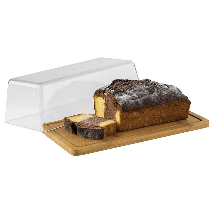 Plateau en bambou avec couvercle en polystyrène, 32x16,5x11 cm | APS 821