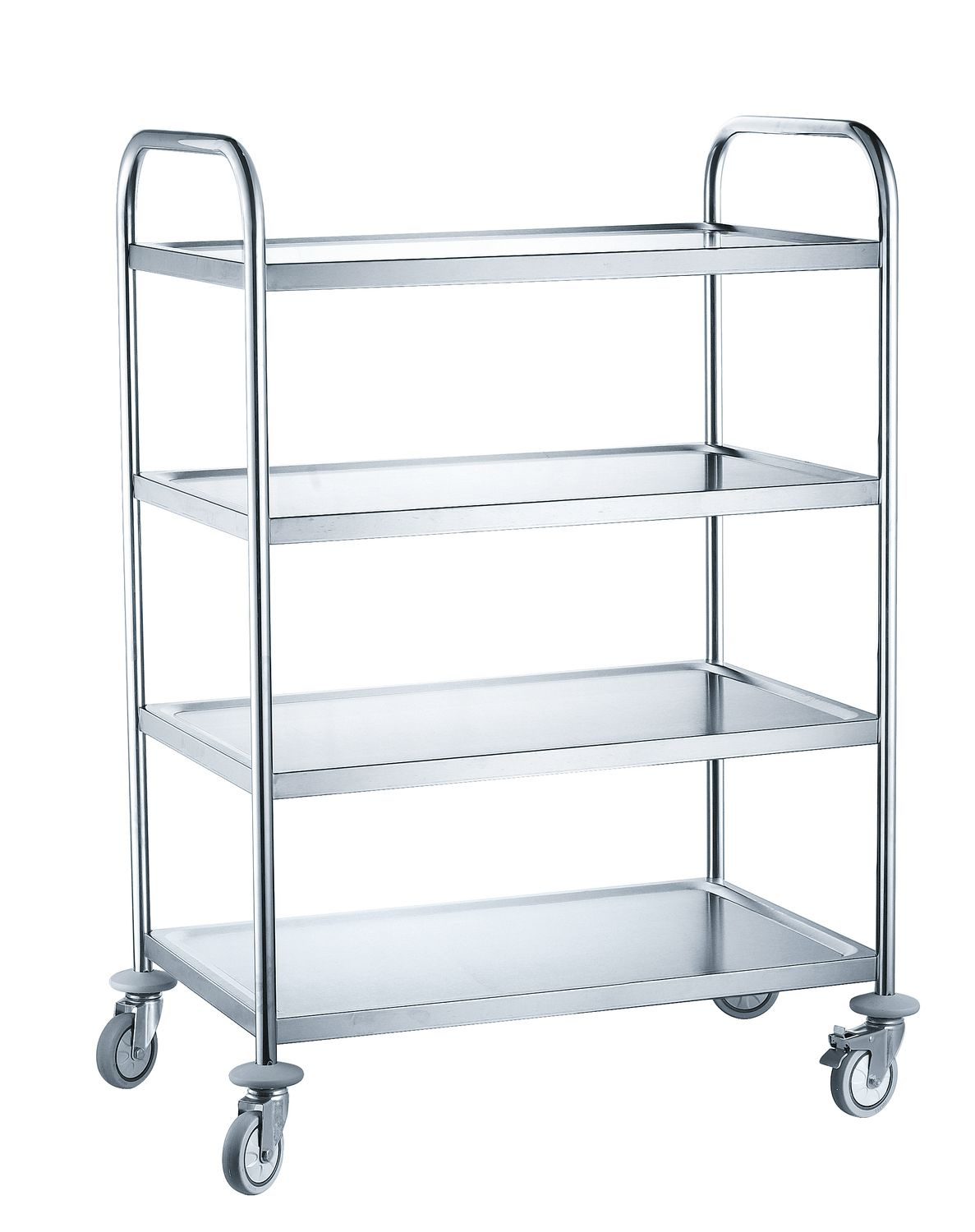 Chariot de service en acier inoxydable à 4 étagères pliable | HENDI 810118