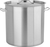 Casserole haute en acier inoxydable - cap. 43 l avec couvercle | YATO YG-00017