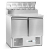 Table réfrigérée 2-portes à salades 257 l, avec superstructure inox | FORGAST FG07402