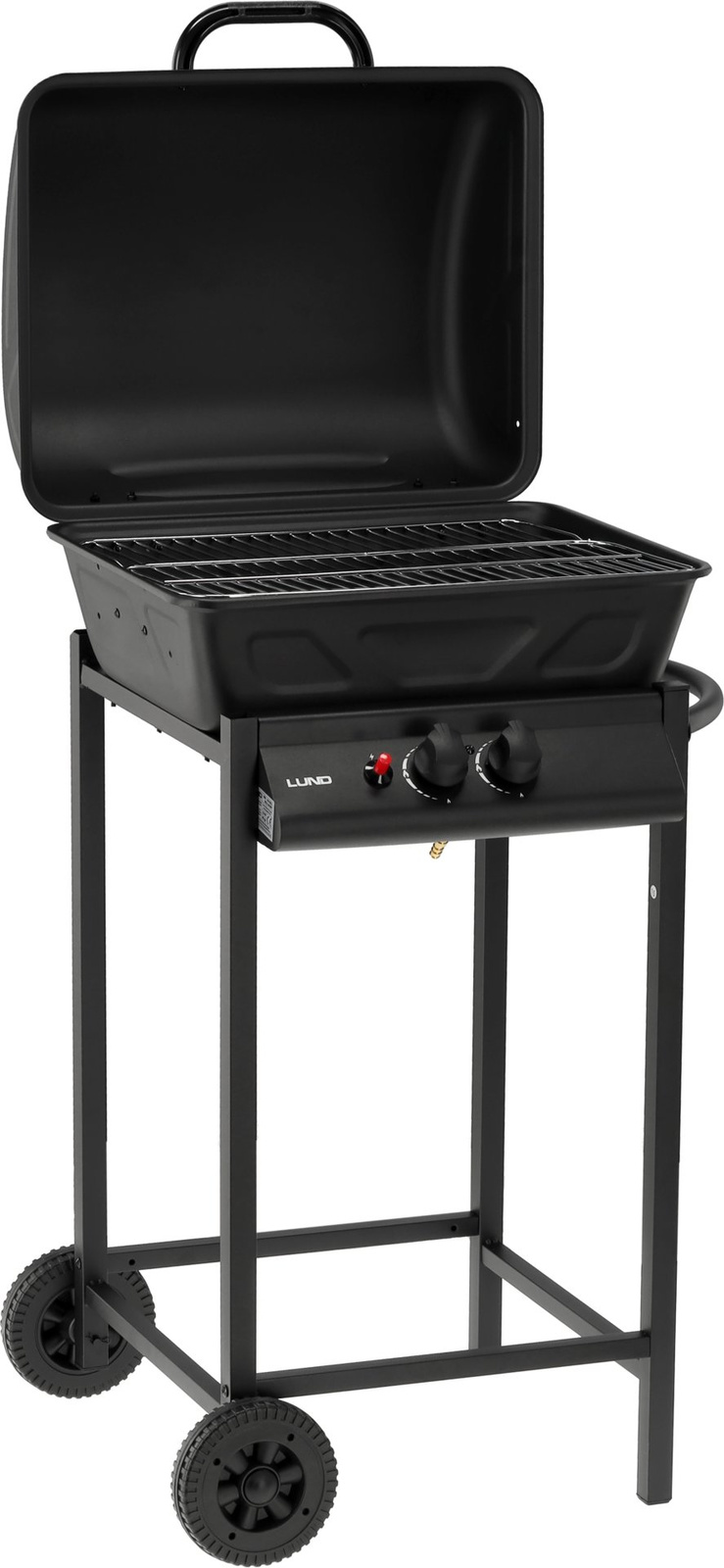 Grill à gaz BAVEN, 2 brûleurs, noir, 5,5 kW | LUND 99657