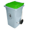 Poubelle avec couvercle 100 L, 52,5 cm de diamètre, 80 cm de hauteur | CONTACTO 3053/106