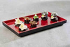 Plateau ASIA PLUS GN 1/3 en mélamine, rouge et noir, 32,5x17,6x3 cm | APS 15457
