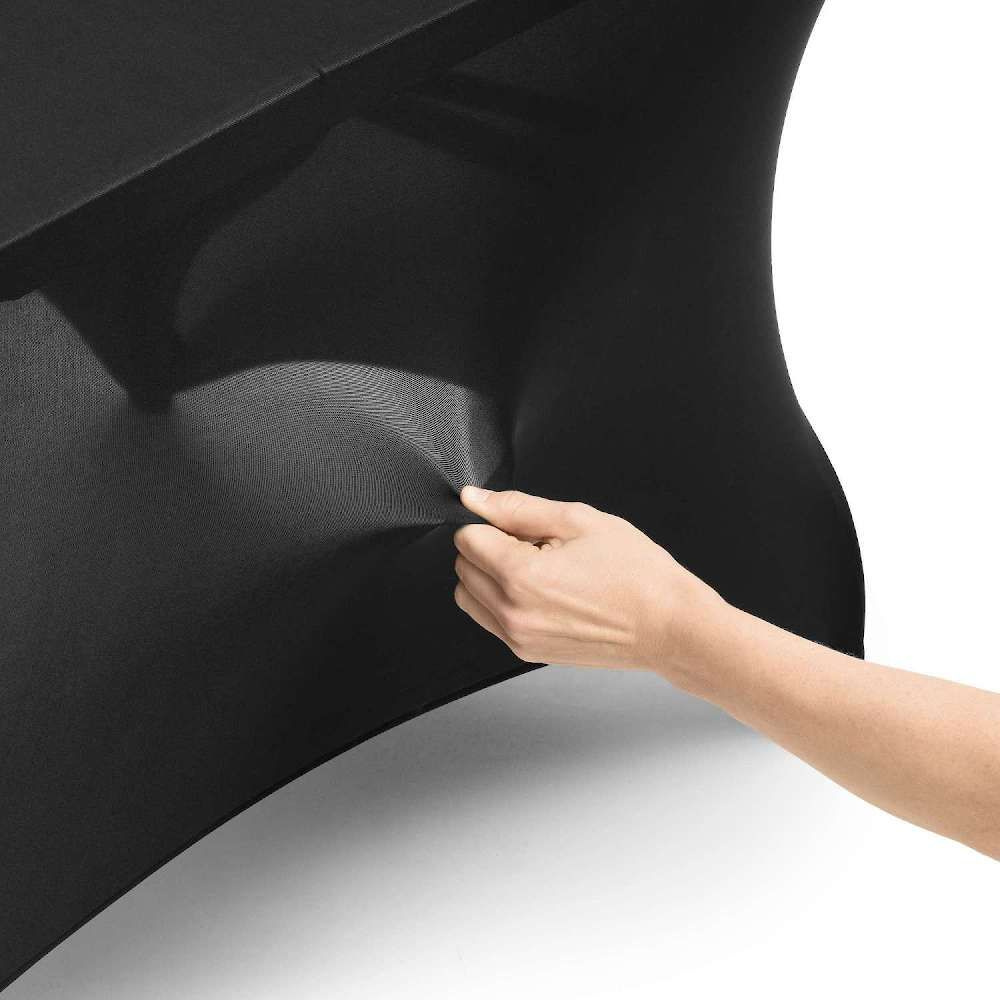 Housse pour table de réception 183 x 76 cm noire | FORGAST FG03816
