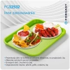 Plateau fast food vert, polypropylène, 45x35 cm, rectangulaire | FORGAST FG12532