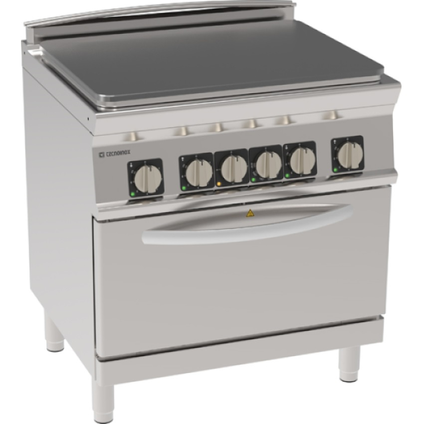Cuisinière électrique à plaque pleine avec four GN 2/1 | TECNOINOX 716188
