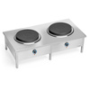 Tabouret gastronomique électrique à 2 plaques, 2x5 kW, 400 V | FORGAST FG09421