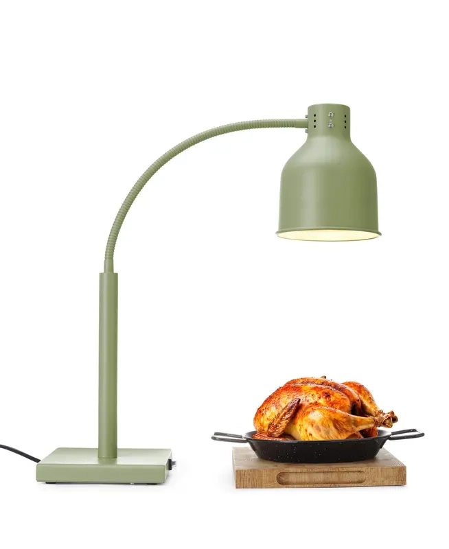 Lampe chauffante pour plats, flexible, verte, 220-240V/250 W, 26,8x20,3x66 cm | HENDI 273746
