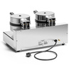 Gaufrier électrique double pour gaufres belges, diam. 18,5 cm, 4 kW, 230 V | FORGAST FG09721