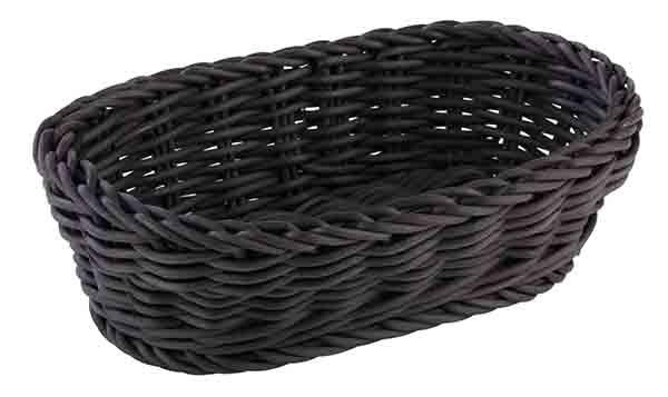 Panier en polypropylène PROFI LINE, ovale, noir, 19x12x6 cm | APS 50626