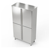 Armoire traversante en acier inoxydable à deux compartiments 110x60x180 cm | FORGAST