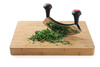 Couteau berceuse pour hacher les herbes - double lame | HENDI 844366