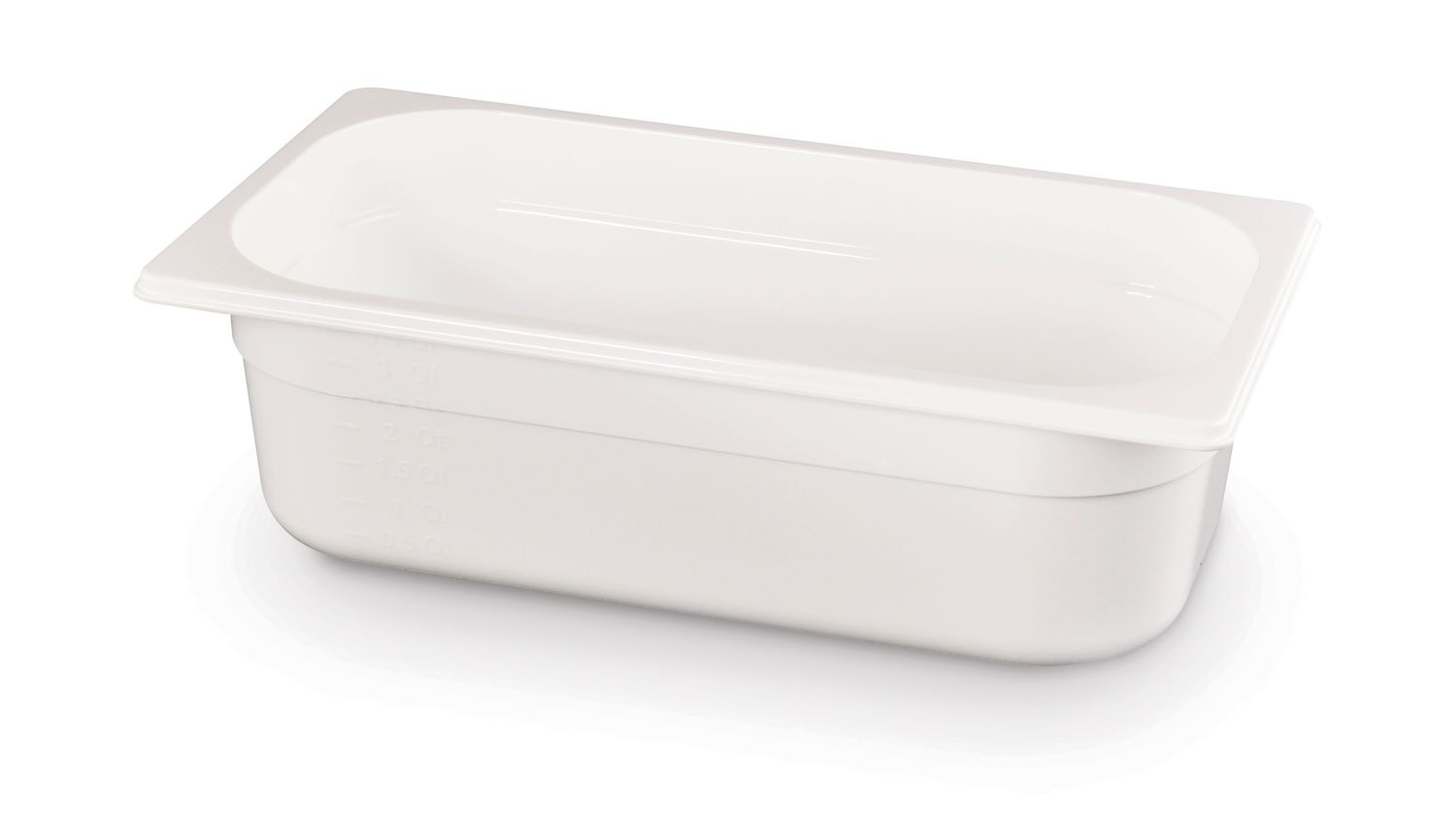 Récipient GN 1/3 prof. 10 cm en polycarbonate blanc | HENDI 862575