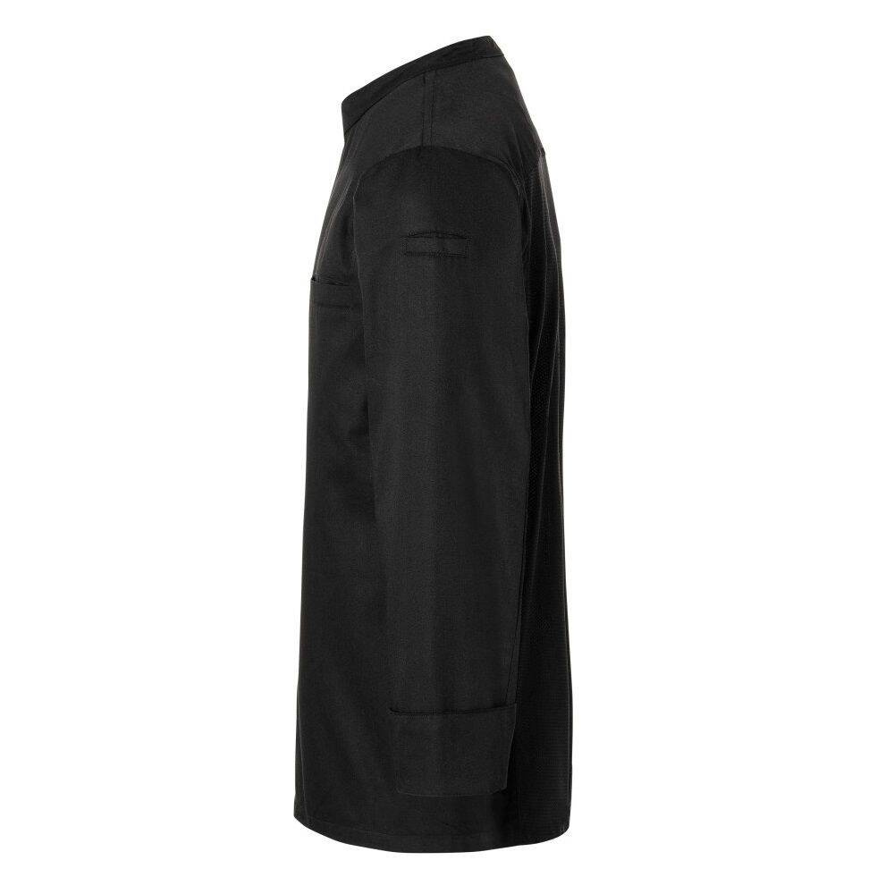 Chemise de cuisinier Basic à manches longues noire | KARLOWSKY BJM 4-1