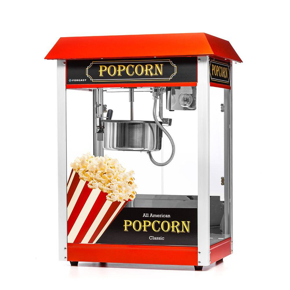 Machine à popcorn avec auvent rouge | FORGAST FG09302