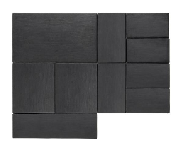 Plateau GN 1/4 SLATE, mélamine, noir, 26,4x16,2x1,2 cm | APS 83958